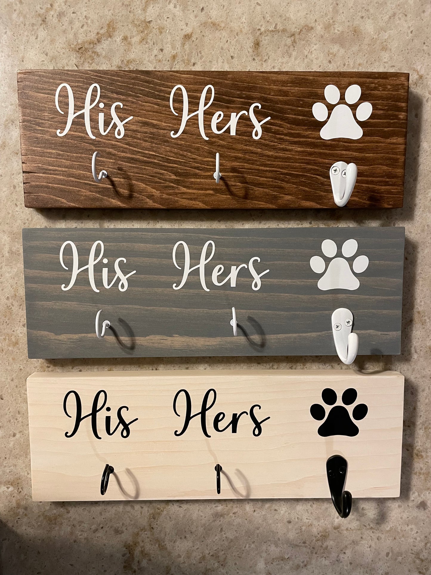 His/Hers Key and Leash Holder